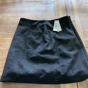 Black suede skirt size 4 loft